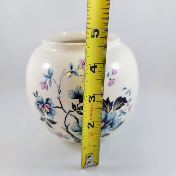 Oriental Style Ginger Jar Sadler England Ironstone Blue Pink Yellow Flowers - Picture 10 of 11